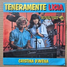 TENERAMENTE LICIA   CRISTINA D'AVENA  45 GIRI  SIGLA ORIGINALE  NMINT
