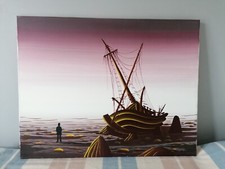 Quadro Marcello Antonelli. 1965. Vintage. 70 cm x 90 cm. Olio Su Tela. 