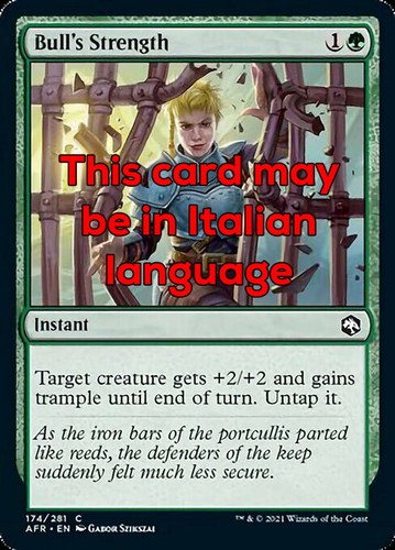 Mtg bull strength exc - mtg, 4x
