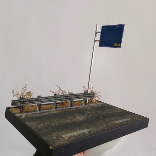 Diorama road barrier - road,