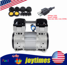 7CFM 1100W Silent Air Pump Compressor Head Small Air Mute Oilless Vacuum Pump US