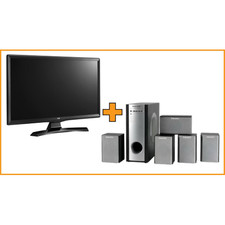 KIT TV LG 22" POLLICI FULL HD 22MT49VF + MAJESTIC DOLBY DIGITAL 5.1 DVD HOME CIN