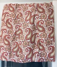 Coppia Vintage Metà Secolo Settanta Tende Fiori Psichedelici 52" Arancione Marrone