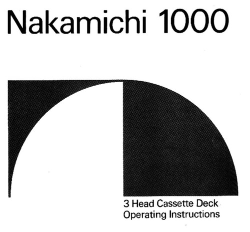 Nakamichi 1000 cassette deck - nakamichi,