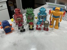 SET 9 ROBOT WINDUP VINTAGE -