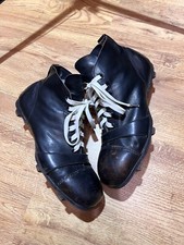Scarpe da rugby vintage antiche primi '900 calcio calcio pelle taglia US9 42
