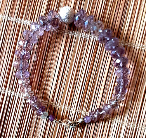 Bracciale ametista arg - ametista, arg.925
