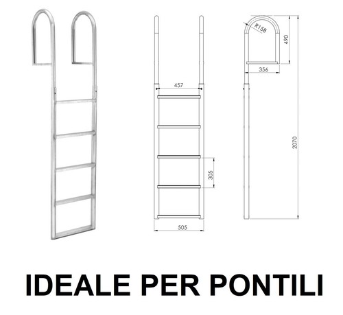 Scaletta per pontili porti - pontili, e