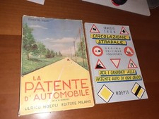 LA PATENTE D'AUTOMOBILE CIRCOLAZIOEN STRADALE HOEPLI AUTOMOBILISMO LIBRI VINTAGE