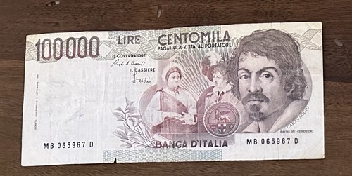 Centomila lire caravaggio - lire,