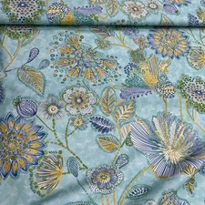 Tessuto Panama Fiori