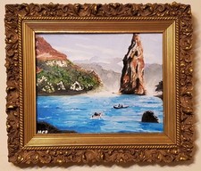 Dipinto olio originale "Barche