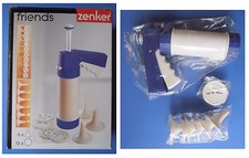 Pistola per dolci biscotti con 10 trafile 6 beccucci marca Zenker siringa