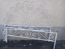 LETTO FERRO BATTUTO A RICCIOLI