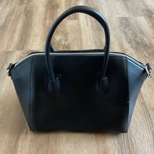 Borsetta in pelle nera borsetta in pelle made in Italy borsa dottore rigida moderna