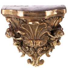 Consolle barocca ripiano oro