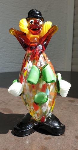 Vetro murano clown italy - vetro,