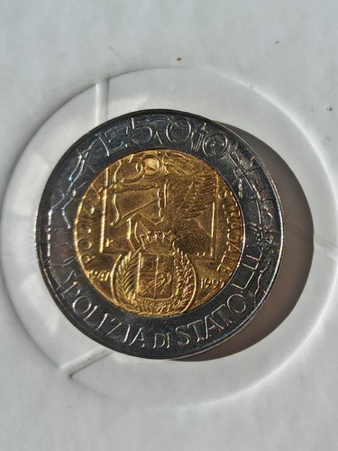 Moneta 500 lire polizia - lire, di