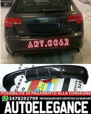 DIFFUSORE POSTERIORE ABS NERO AUDI A3 S3 8P SPORTBACK 3 PORTE 08-12 TUNING