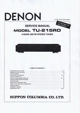 Manuale di servizio - Manuale di servizio per Denon TU-215 RD 