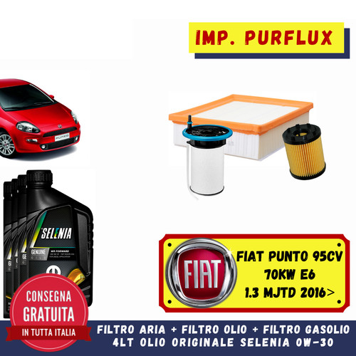 Kit tagliando fiat punto - punto, 1.3