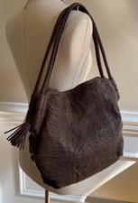 Borsa hobo vintage in pelle di coccodrillo goffrata borsa marrone Y2K anni 90