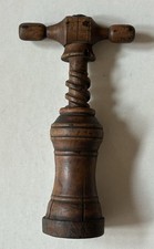 Antico Cavatappi a Vite Apribottiglie Corkscrew Tire Bouchon in legno