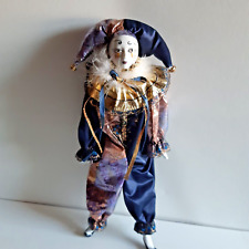 Bambola Arlecchino Porcellana Decò VTG Venezia Pierrot Collezione