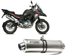 Terminale Scarico Storm by Mivv Oval acciaio per Benelli TRK 502 X 2018 > 2023