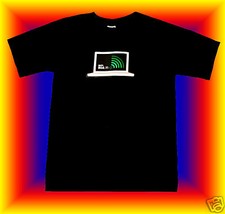 --> T-shirt equalizzatore plasma luce LED EL Wi-Fi <--