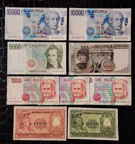 Lotto banconote italiane - lotto, 9