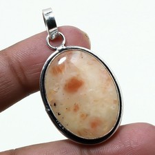 Ciondolo gioiello design etnico antico fatto a mano pietra del sole 2,1" SR 8026