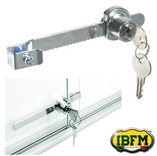 SERRATURA A CREMAGLIERA PER VETRINE SCORREVOLI IBFM-MADE IN ITALY