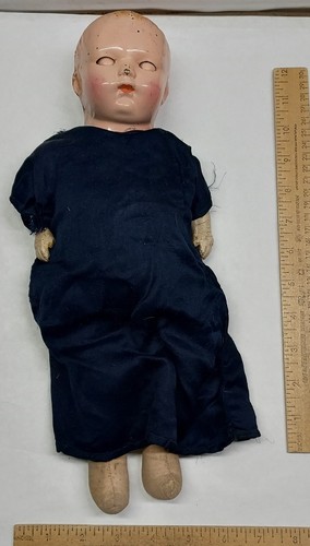 Sleepy eye tin head baby - -,