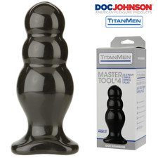 Doc Johnson TitanMen Master Tool Beaded Anal Plug Anale Graduato a Bolle Palline