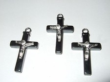 - Ciondolo Pietra Cristallotera - CROCIFISSO EMATITE