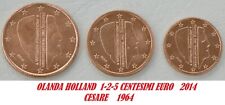OLANDA HOLAND 2014-     1-2-5  CENTESIMI EURO  FDC- BU-UNC FROM ROLLS