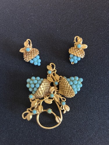 Orecchini clip spilla uva - clip,