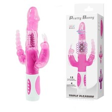 vibratore dildo bunny doppia