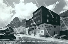 bi643 cartolina albergo maria flora passo sella trento trentino rifilata