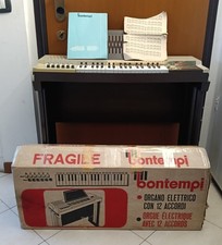 Vintage Organo Bontempi B9 Electric Chord Organ con rara scatola ed altro