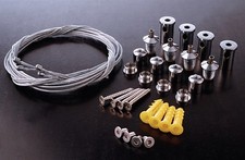 Kit professionale 4 cavi d'acciaio per led panel plafoniere pannelli sospensione