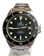 Orologio Philip Watch Caribbean professional 2000 quartz black dial 40mm acciaio