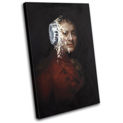 Pie face banksy painting - face,