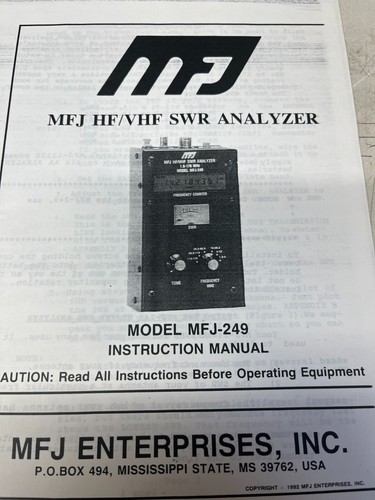 Mfj 249 vhf swr analyzer - 249,