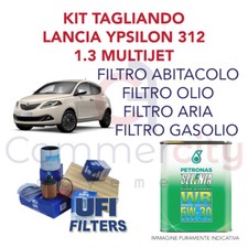 KIT TAGLIANDO FILTRI UFI+4LT OLIO SELENIA 5W30 LANCIA YPSILON 1.3 MJET 70KW 95CV