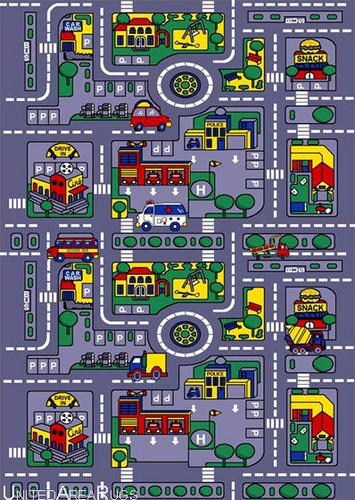 Tappeto area 5x7 gioco - tappeto, strada