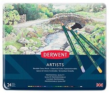 (TG. Confezione da 24 pezzi) Derwent Artists Matite Colorate in Scatola di Metal