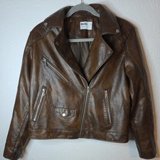 Giacca biker marrone Rita Ora