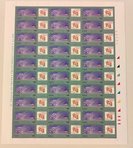 1998 italia foglio intero - italia,